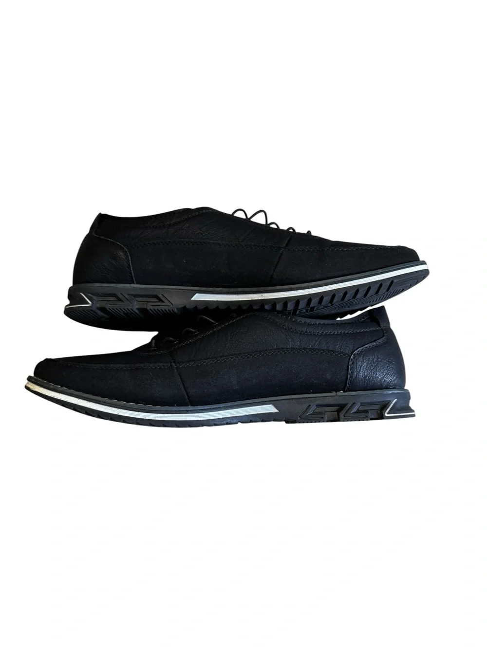 Men's Black Lace-Up Derby Shoes US Size 10 EU Size 43